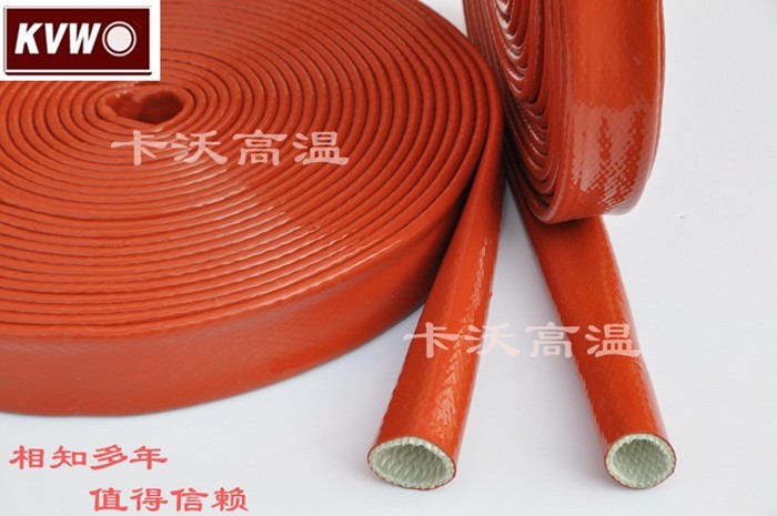 Silicone rubber insulating tube fire resistant high temperature resistant pipe heat insulation hose tubing sheath glass fiber sleeve glass fiber
