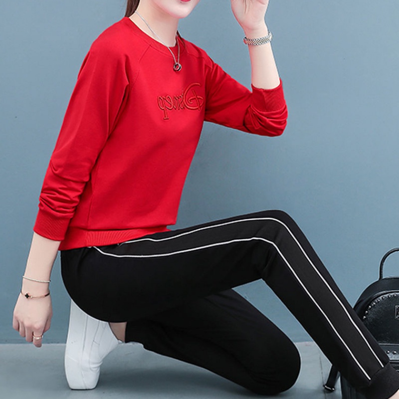 Square Dance Casual Spring Costume Women Running Costume 2021 New Spring Fashion Casual Costume Two pieces