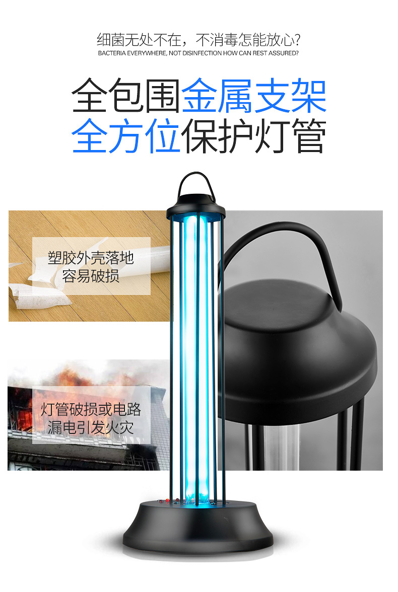 华能仕 紫外线消毒灯 家有猫狗娃灭菌除螨专用 图3