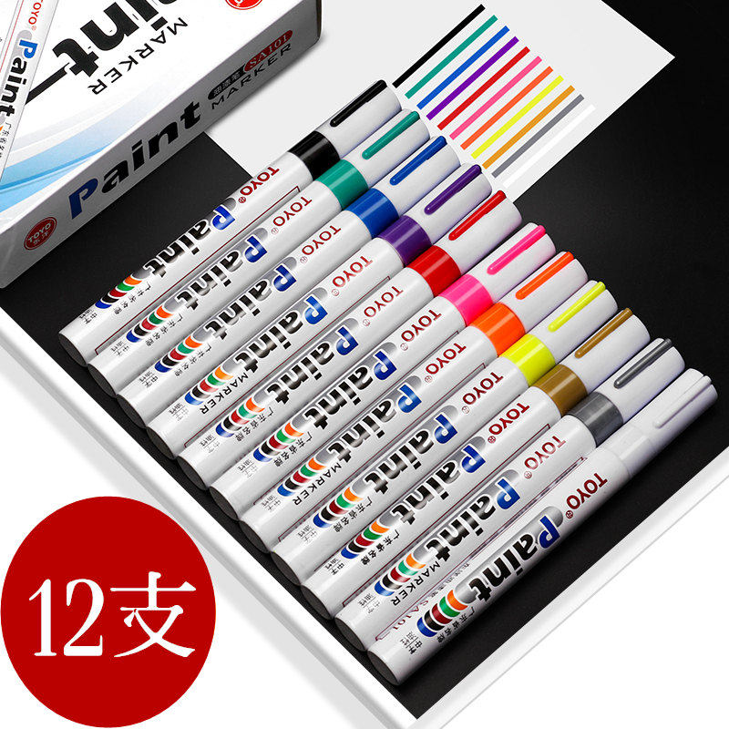 Toyo paint pen SA-101 oil-based paint pen Check in photo album pen White marker pen 1 box