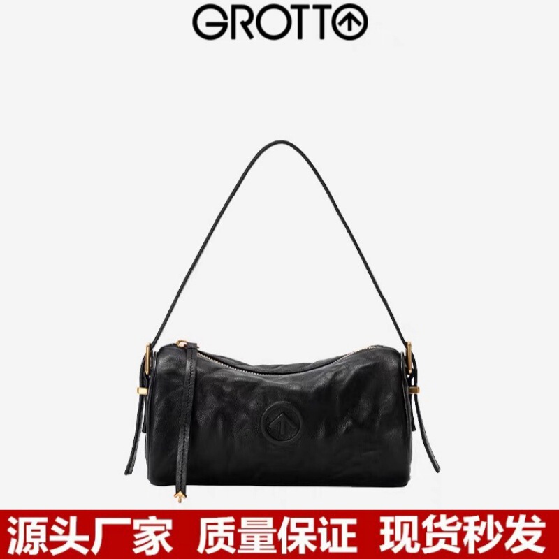 First-Layer Cowhide g Le 25-Year Anniversary Pen Holder Bag, Women's Handbag, Single Shoulder Crossbody Mobile Phone Small Bag, Mini Women's Bag Holder