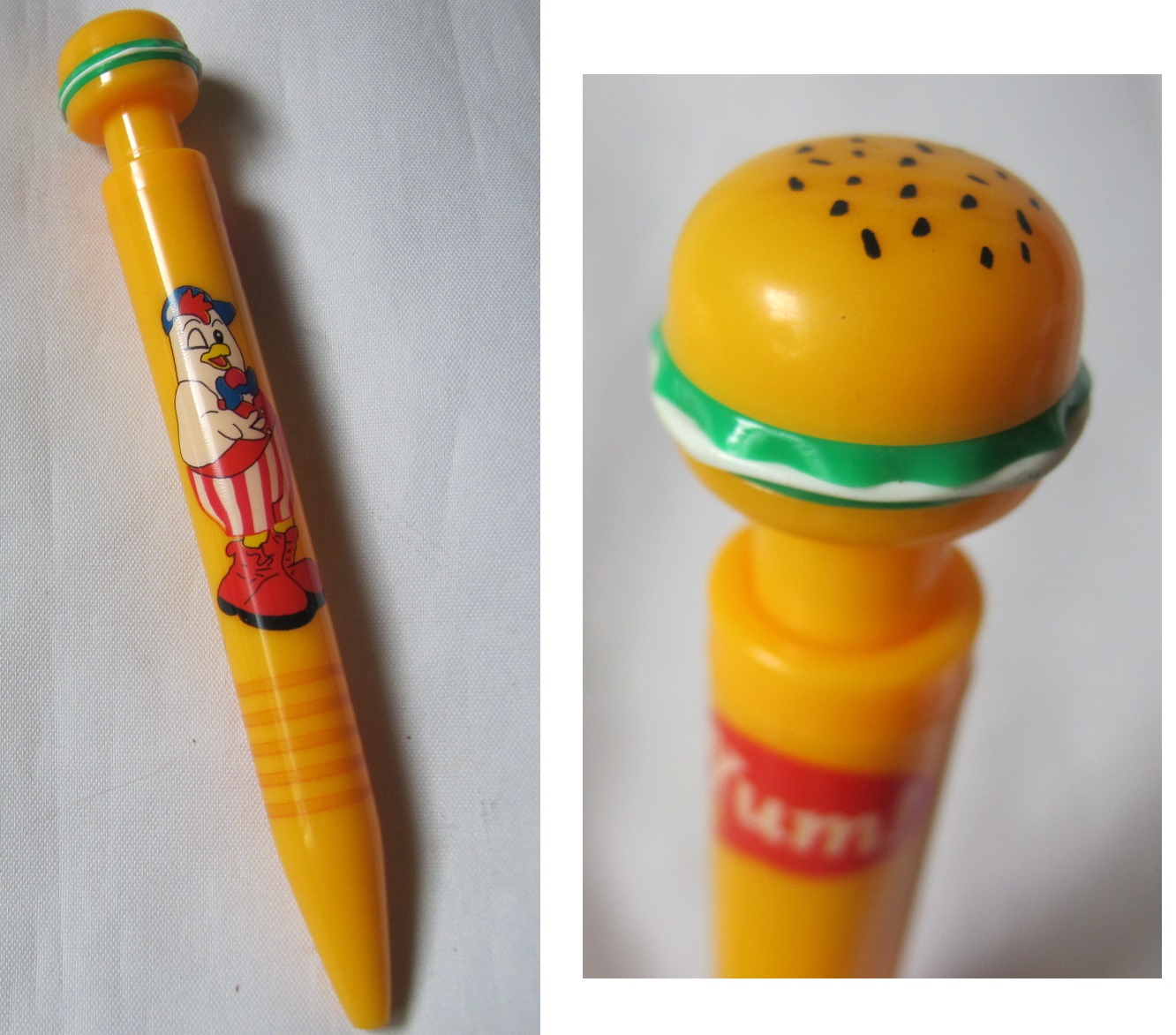 KFC KFC Toys Early yum Kiki Burger Head Press Ballpoint Pen Single Sale