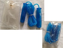 KFC toys blue plastic skipping rope with packaging bag unused KFC logo