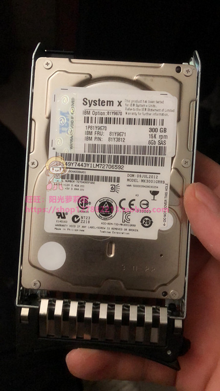 IBM X3650M4 M3 3850X5 Server 300G 15K SAS 81Y9670 81y9671 Hard Disk