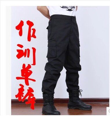 Wholesale Pure Cotton Working Pants Wear Resistant Mast Steam Repair Electric Welding Work Pants Labor Security Guard Training Field Pants