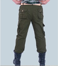 Mens Outdoor Casual Canvas Straight Barrel Pants Loose multiple pockets Fancy Dress Camping Trip Wear-wear Lawless Pants