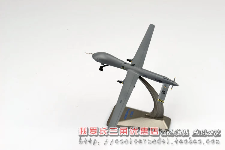 Hợp kim tĩnh 1:72 mô hình đồ chơi máy bay làm đẹp MQ-1 máy bay trinh sát săn mồi máy bay tấn công không người lái mô phỏng
