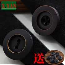 High-grade resin cashmere coat button mens retro woolen mid-length coat button all-match sweater coat button