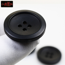 High-grade black woolen coat windbreaker button round suit button all-match sweater coat cardigan button pants button