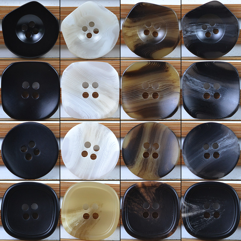 High-grade resin special-shaped square button cashmere coat top button all-match sweater windbreaker sweater cardigan female button