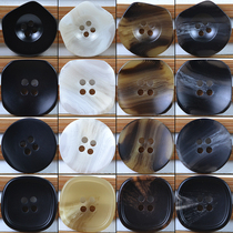 High-grade resin special-shaped square button cashmere coat top button all-match sweater windbreaker sweater cardigan female button