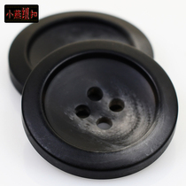 Semi-matte cashmere woolen coat button black windbreaker button men and women all-match round suit button pants button