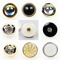 Summer shirt button chiffon shirt button men and women all-match drill button hand stitched foot white decorative cardigan small button