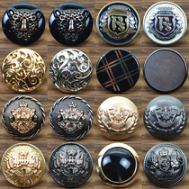 Woolen coat button high-grade gold metal button cashmere coat suit button all-match top sweater coat female button