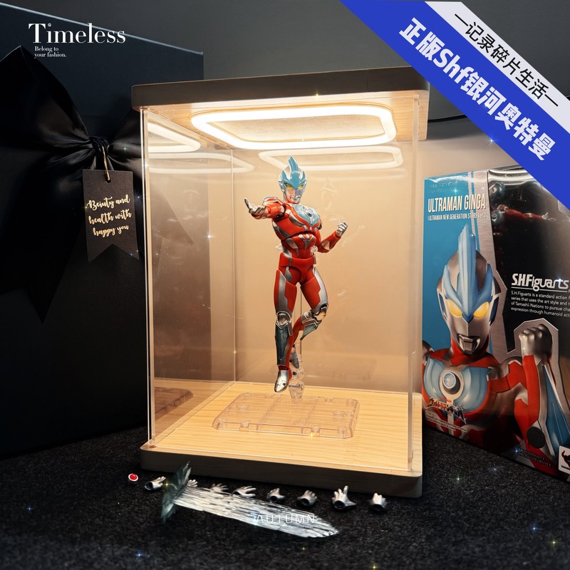 Official New Shf Real Bone Carving Ultraman Galaxy Toy Model Boy's Birthday Gift Movable Action Figure Finished Product