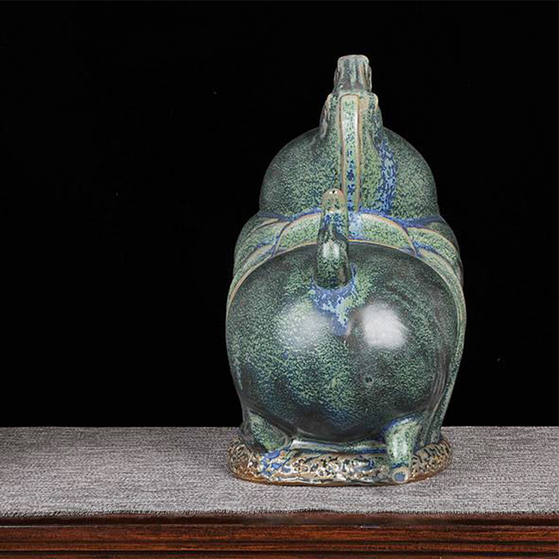 Jingdezhen ceramic variable glaze business needs new classical Chinese style gifts zodiac horses office decoration furnishing articles