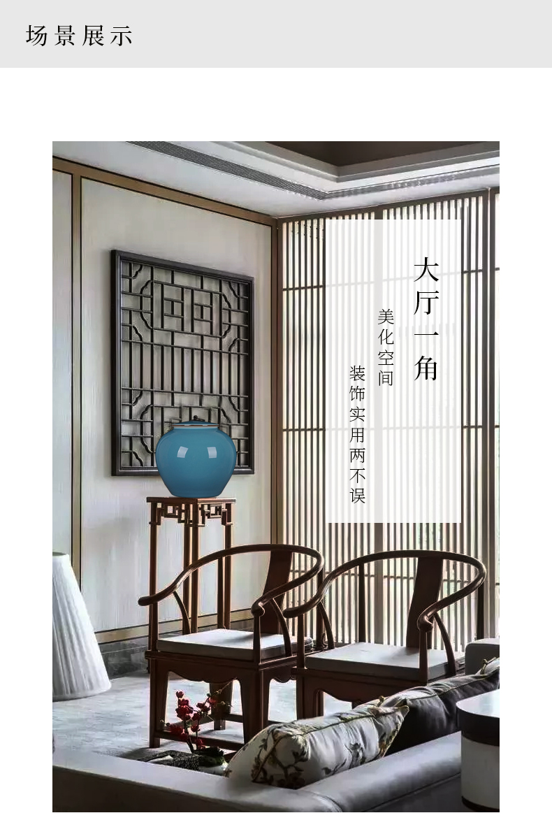 Jingdezhen ceramics ceramic blue storage tank caddy fixings home sitting room place hotel kitchen accessories