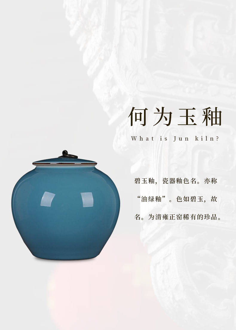 Jingdezhen ceramics ceramic blue storage tank caddy fixings home sitting room place hotel kitchen accessories