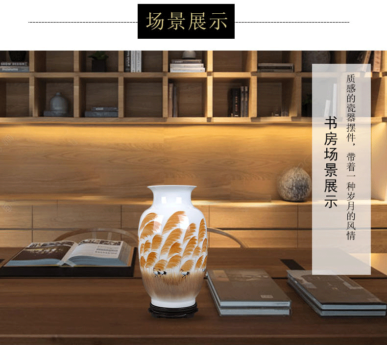 Hand - made famous masterpieces vase jingdezhen ceramic porcelain vases with modern decoration that occupy the home sitting room