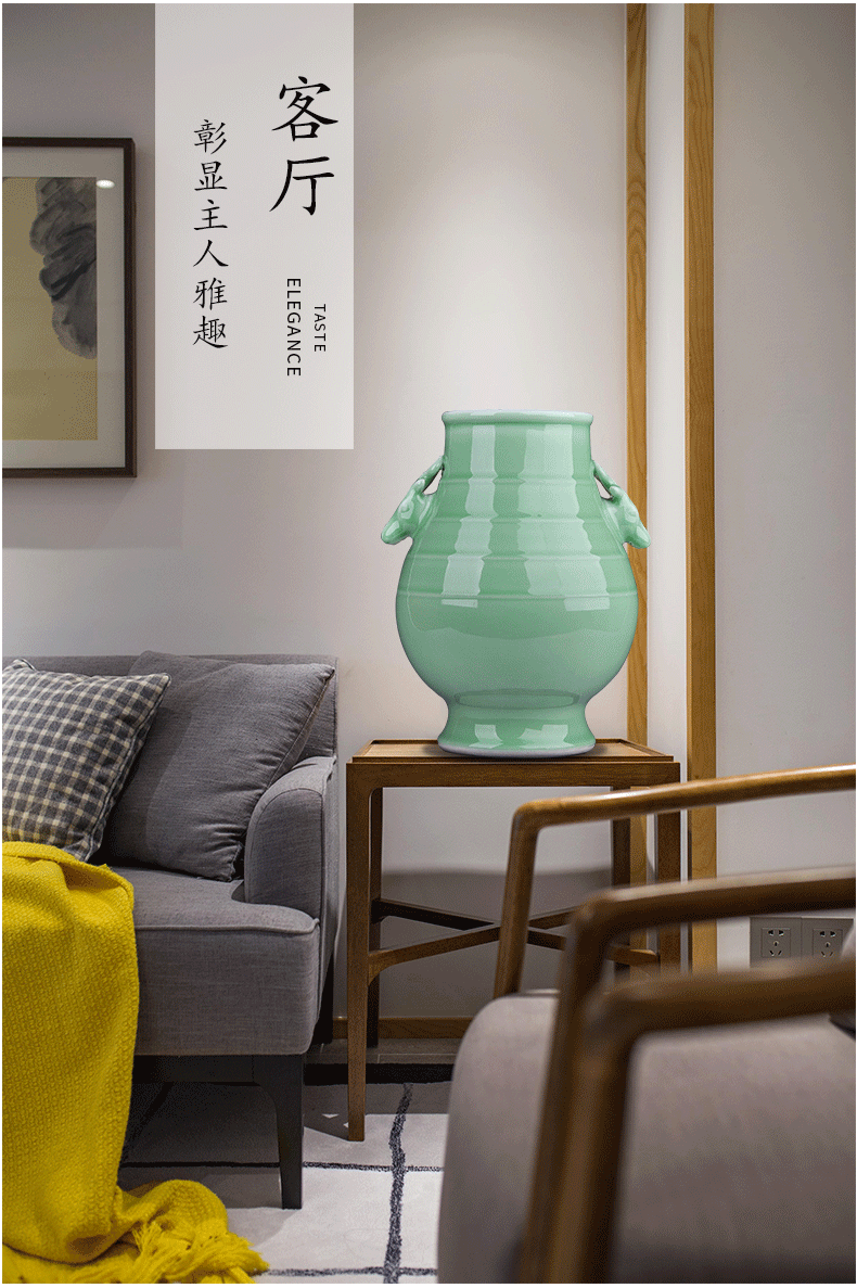 Jingdezhen ceramics vase flower arranging new Chinese style household, the sitting room porch decoration TV ark, rich ancient frame furnishing articles