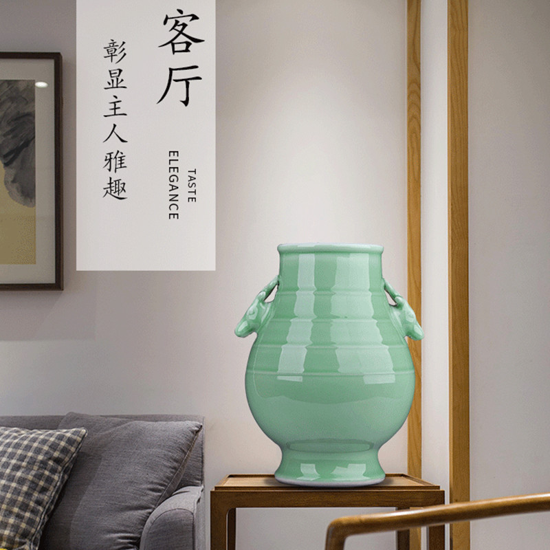Jingdezhen ceramics vase flower arranging new Chinese style household, the sitting room porch decoration TV ark, rich ancient frame furnishing articles