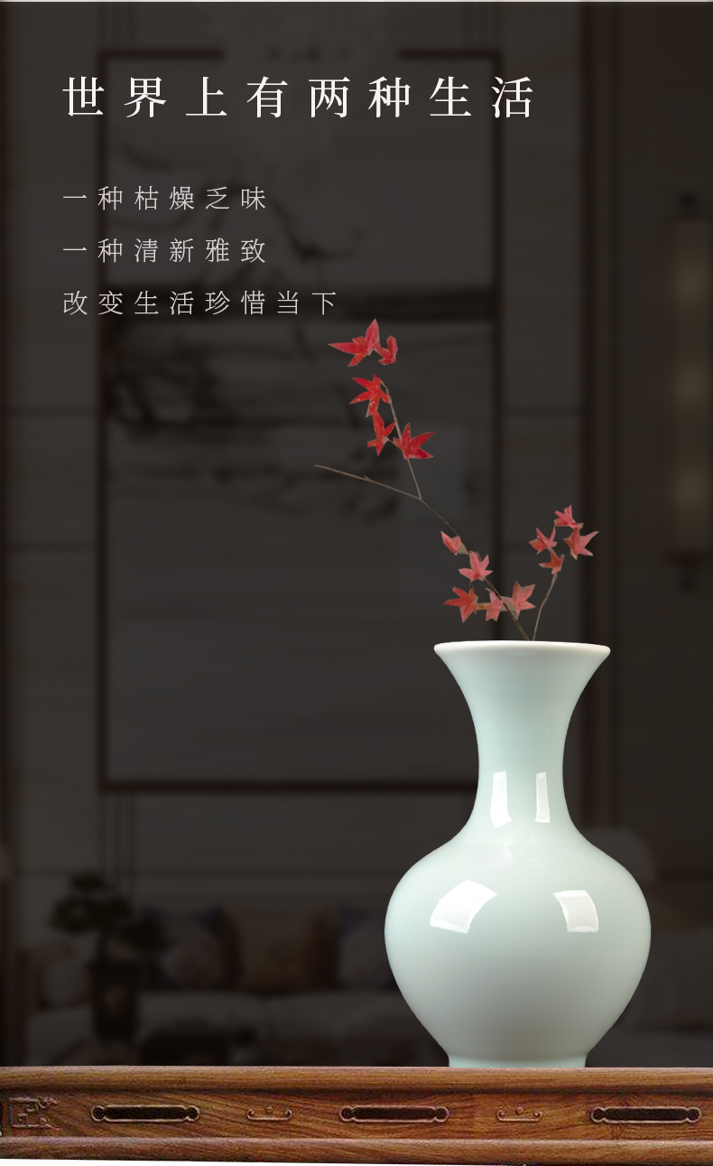 Jingdezhen ceramic vase furnishing articles creative color glaze porcelain flower arranging flowers sitting room Chinese style household decorations