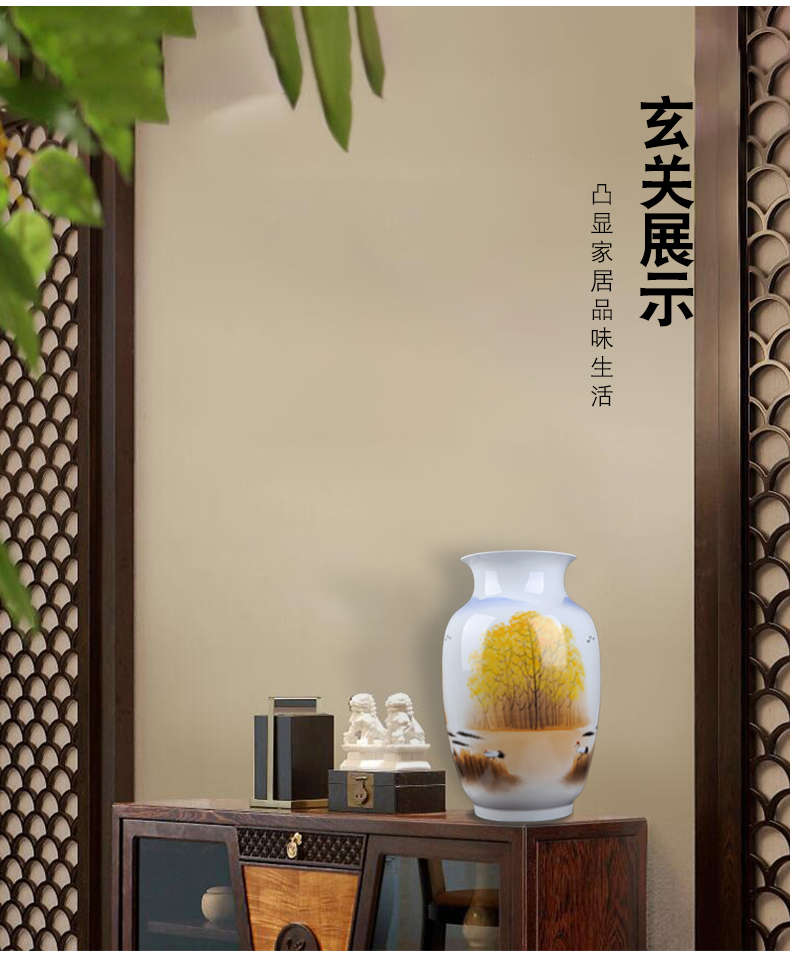 Jingdezhen ceramics hand - made celebrity cixin qiu - yun works famille rose porcelain vase art adornment handicraft furnishing articles in the living room