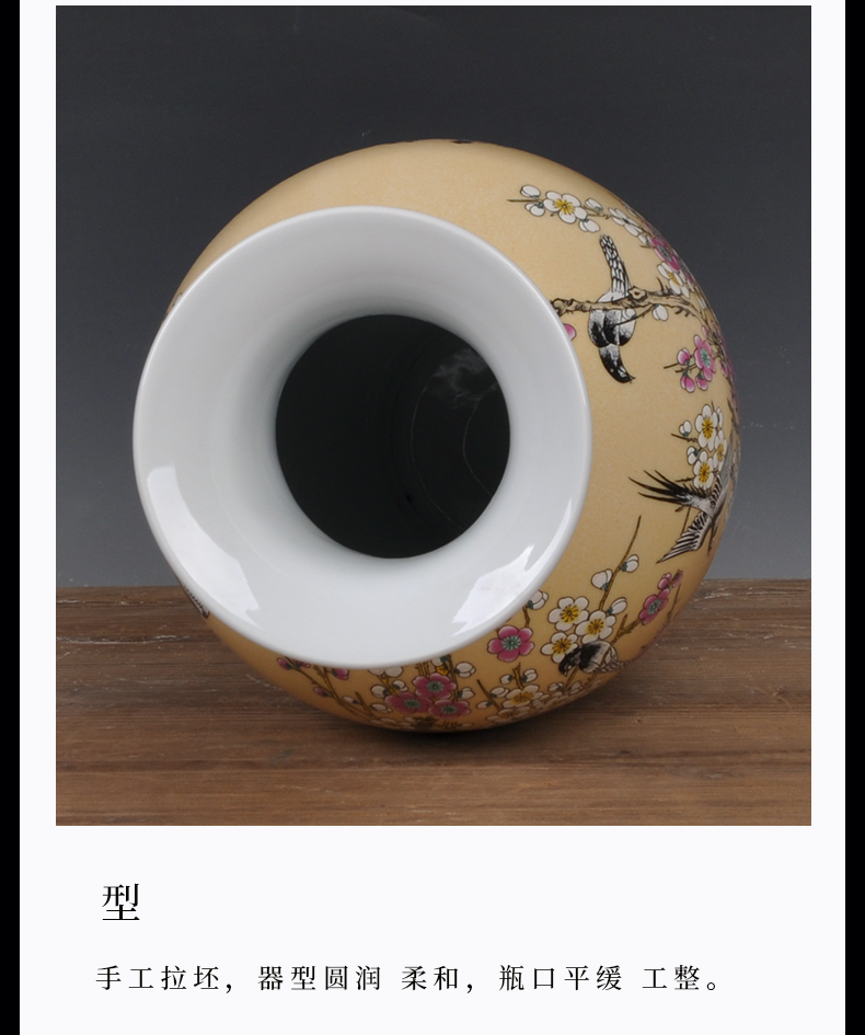 Jingdezhen ceramics new Chinese painting of flowers and restoring ancient ways of archaize home sitting room wedding fireworks bottle handicraft furnishing articles