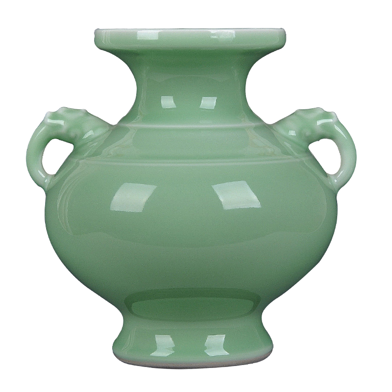 Jingdezhen ceramics antique hand shadow blue bottle of flower arranging rich ancient frame wine sitting room adornment home furnishing articles