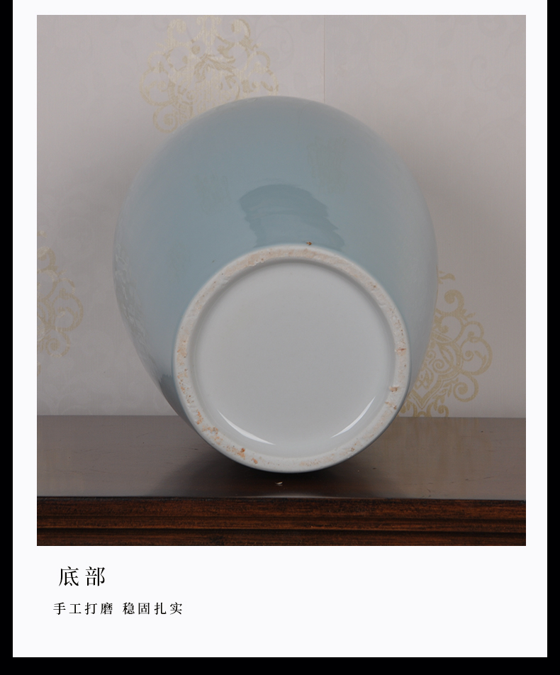 Jingdezhen ceramics hand - made three - piece suit modern household of Chinese style of freehand brushwork sitting room porch ark, handicraft furnishing articles