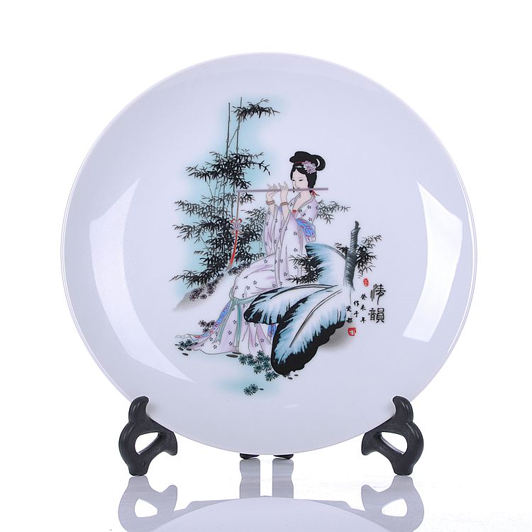 Jingdezhen ceramic decoration sat dish hang dish plate modern home act the role ofing handicraft furnishing articles gift flower