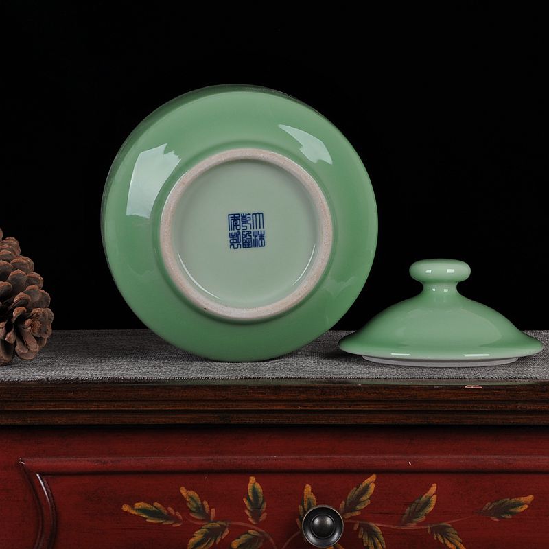 Scene, jingdezhen ceramics ceramic bean investment jar caddy fixings candy jar home crafts