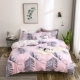 Da thân thiện với bộ đồ giường bông Bốn 1.8m2.0 giường đơn giường chăn 1,5 1,2 sinh viên ký túc xá ba mảnh 4 - Bộ đồ giường bốn mảnh