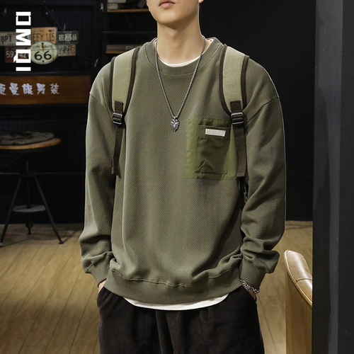 Демисезонный ретро свитшот, лонгслив, футболка, в американском стиле, оверсайз, осенний