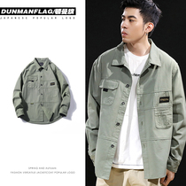 Tide brand tooling jacket jacket mens spring and autumn Korean trend ins tide wild casual loose handsome shirt thin