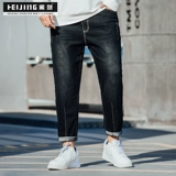 黑劲 Джинсы, пуля, весенние штаны, коллекция 2021, свободный прямой крой, оверсайз, большой размер