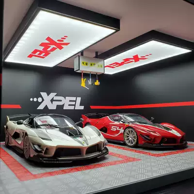 Car model underground parking garage 1 18 simulation car supercar parking lot model scene dustproof display box