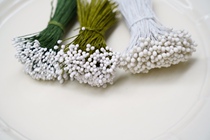 Japan imports iron wire vegan jade pistachio flower heart to make flowers DIY handmade dyed cloth flower material