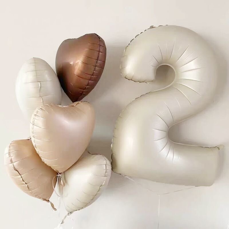 ins milk oil color digital balloon baby birthday scene placement party atmosphere photo props adornment-Taobao