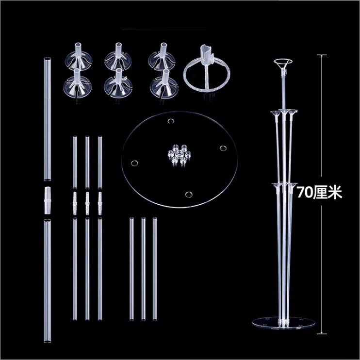 Transparent table floats 7 balls floating in high wedding celebrations Birthday Dinner Table Hem BALLOON BASE TRIM ARRANGEMENT-TAOBAO