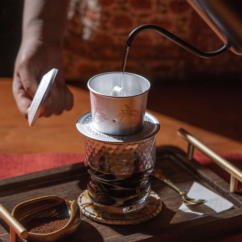 Vietnamese Coffee Dripper Drip Cup Drip Filter Pot Aluminum Pot Drip Pot Hand-Brewed Coffee Pot Without Filter Screen