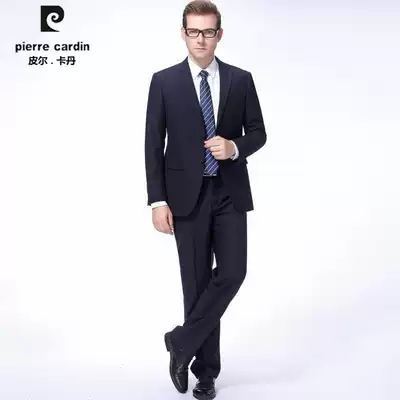 Pilcalden new non-ironing wool business suit set two buckles without split middle-aged formal suit suit men's
