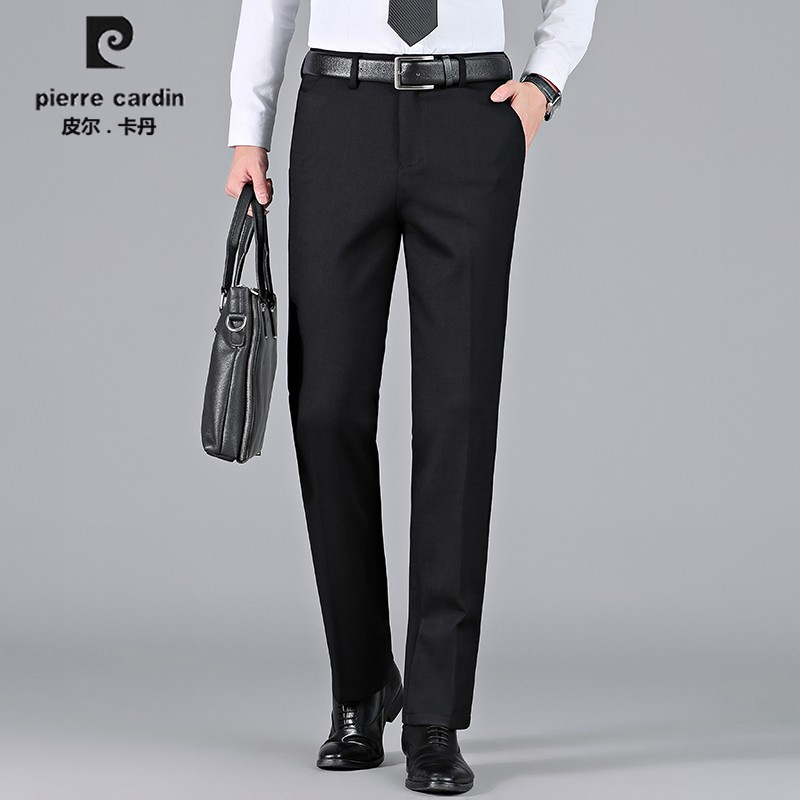 Pircalden 2021 new men's straight tube micro-bullet-free ironing casual trousers young and middle-aged brand men's clothing