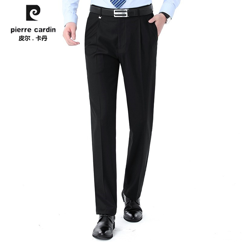 Pierre Carden 2022 Spring Autumn Men's New Business Casual Straight Barrel Long Pants Gentleman Loose Western Pants Wool