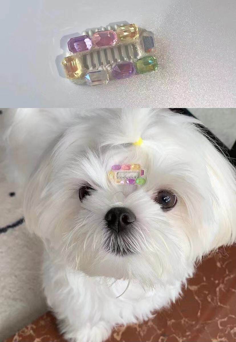 Eat Endless Spirolion Pink Candy Small Diamond Pet Hair Clip Dog BB Clip Comb marzisjörkshire