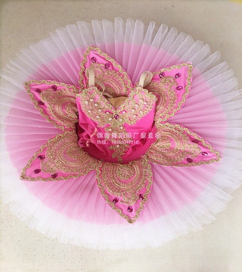 Children Sleeping Beauty Pink Ballet Little Swan Dancing Dress Ballet Dresses Dress TUTU Princess Veil Skirt Petals