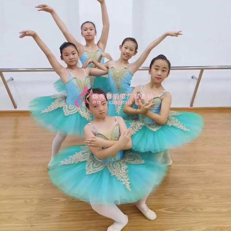 Children's ballet dresses Out of service Swan Dance tutu puffy dress Skirt Harness Girl Ballet performance Clothing