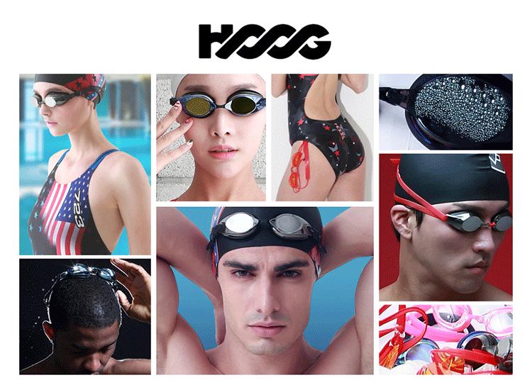 Kính cận thị HOOG HD Kính chống nước và chống sương mù Đàn ông và phụ nữ Đua xe chuyên nghiệp Thiết bị tập thể dục - Goggles kính bơi arena