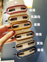  Easy to use and good-looking ins style simple temperament Morandi color elliptical word clip broken hair edge clip