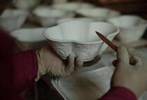 Copy of the ancient Zhangzhou kiln Qing for the sea and water fairy basin | Artist carved tray tea tray Refreshment Pan Fruit Tray Gift Box